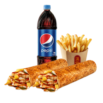 2'Li Tavuk Döner Medium Dürüm Menü görseli