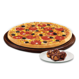 Pizza X-large + 4'Lü Cinnamon Roll görseli