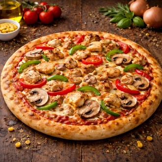Tavuklu Pizza (Orta Boy) görseli