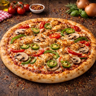 Acılı Tavuklu Pizza (Küçük Boy) görseli