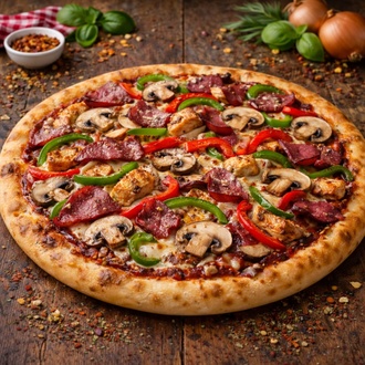 Gurme Pastırmalı Pizza (Orta Boy) görseli