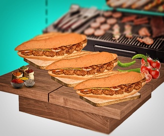 Tam Ekmek Köfte ( 3 Adet 160 Gr ) görseli