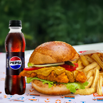 Chicken Madras Burger Menü (New) görseli