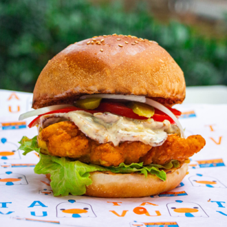 Chicken Mushroom Burger Menü (New) görseli