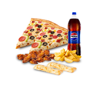 Kanatlı İki Dilim Pizza Menü görseli