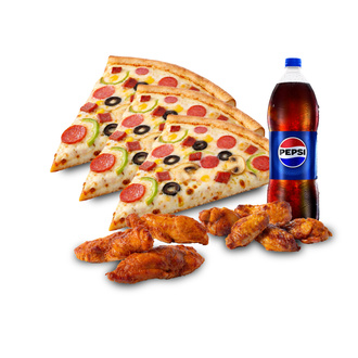 Üç Dilim Pizza Menü görseli