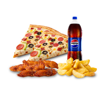 Tavuklu İki Dilim Pizza Menü görseli