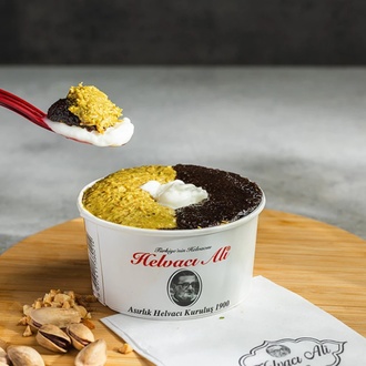 Dondurmalı Dubai Soslu Çikolatalı İrmik Helvası (150Gr.) görseli