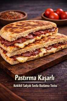 Pastırma Kaşarlı Bazlama Tost görseli