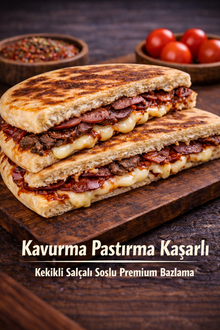 Kavurmalı Pastırmalı Premium Bazlama Tost görseli