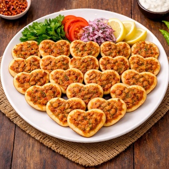 Küçük Lahmacun (Kalpli) (20 Adet) (Kalp Şekilli) görseli