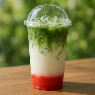 Iced Strawberry Matcha Latte görseli