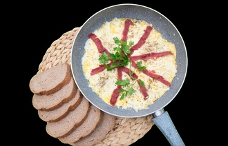 Pastırmalı Kaşarlı Sahanda Yumurta görseli