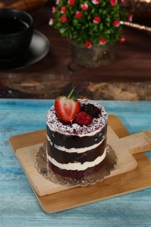 Orman Meyve & Çikolatalı Pasta (Adet) görseli