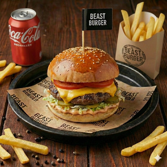 Classic Beast Cheese Burger Menü görseli