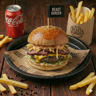 Smoky Crunch Burger Menü (Füme Etli) görseli