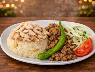 Duble Tabak Tavuk Ve Ciğerli Pilav görseli