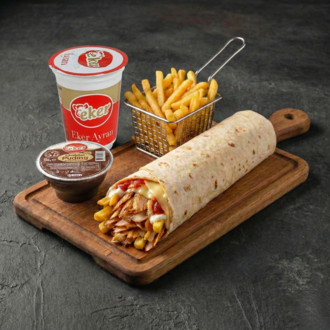 Kaşarlı Mega Mega Tavuk Döner Ayran (Menü) görseli