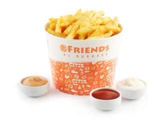 Kova Cheddarlı Patates Kızartması görseli