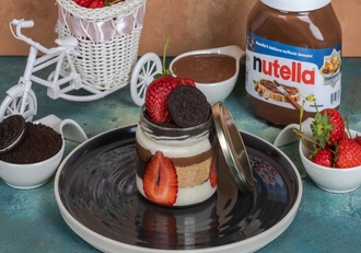 New York Mag Strawberry & Oreo & Nutella (Cam Kavanozda Magnolia) görseli