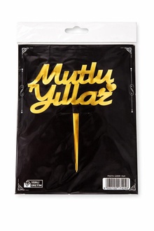 Mutlu Yıllar Yazılı  Pasta Süsü görseli