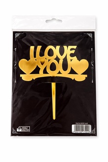 I Love You Yazılı Pasta Süsü. görseli
