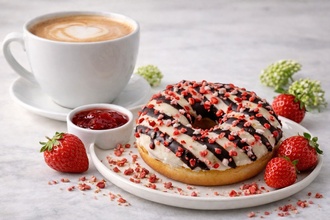 Çilekli Donut (73 Gr.) görseli