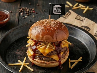 Double Texas Bbq Beast Burger görseli