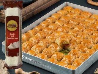 Fıstıklı Baklava (1 Kg) & Algida Maraş Dondurma (650 Ml) görseli