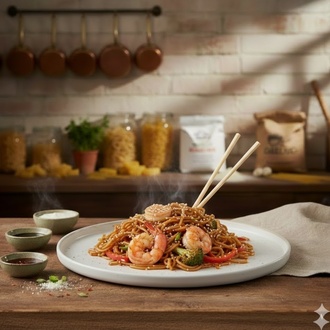 Karidesli Noodle görseli