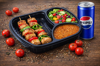 Norveç Somon Şiş (2 Şiş) & Çorba & Salata & Kutu Kola görseli