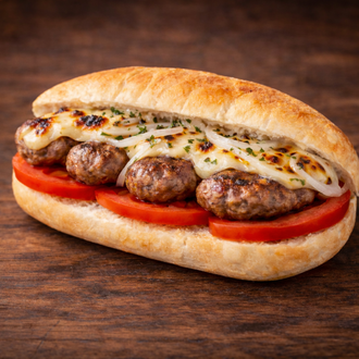 Ekmek Arası Kaşarlı Köfte görseli