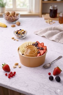 Belçika Çikolatalı & Lotus Waffle Bowl görseli