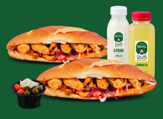 2'Li Ekmek Arası Tavuk Kavurma Menü görseli