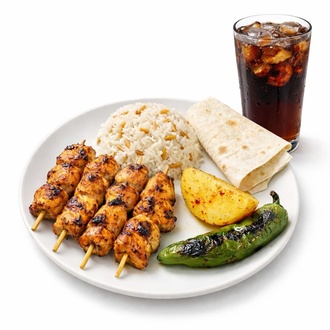 Izgara Tavuk Şiş & Tereyağlı Pirinç Pilavı +Coca Cola 330Ml görseli