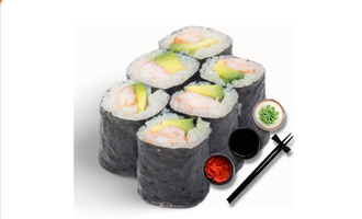188- Avokado Ebi Maki Roll (6 Pcs.) görseli