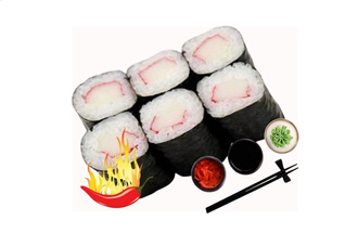 190- Spicy Kani Maki Roll (6 Pcs.) görseli