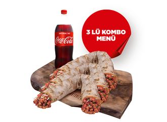 3Lü Tavuk Tantuni Dürüm Menü(1 Lt Kola) görseli