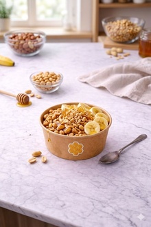 Züber Yer Fıstığı & Bal & Muz Waffle Bowl görseli