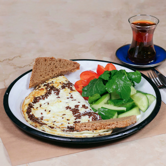 Keten Tohumlu Beyaz Omlet görseli