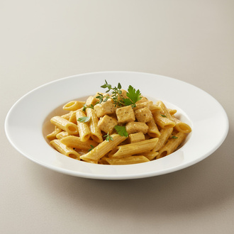 Köri Soslu Tavuklu Penne görseli