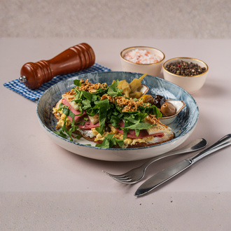 Ekmek Üstü Jambonlu Scramble görseli