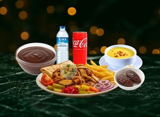 Porsiyon Tavuk Döner + Çorba + Tatlı + Hurma + İçecek + Su görseli