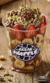 Beyaz Çikolata Bardak Waffle görseli