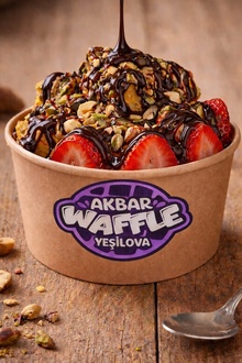 Bitter Çikolatalı Kova Waffle görseli