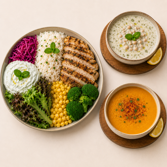 Seçeceğiniz Bowl + Soğuk Ayran Aşı Çorbası görseli