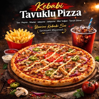 Kebabi Tavuk Pizza Menü görseli