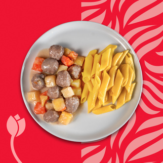 Ekşili Köfte & Penne Makarna görseli