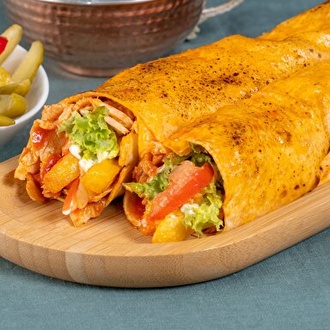Özel Hatay Soslu Large Tavuk Döner Dürüm (125 Gr) görseli