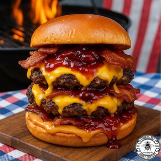 Blackberry Double Burger (Böğürtlenim) görseli